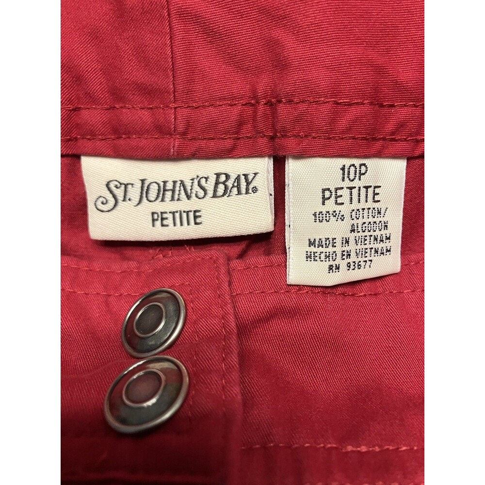 Vintage NWT St Johns Bay Women's Petite Ankle Pants Red Size 10P - Picture 2 of 6